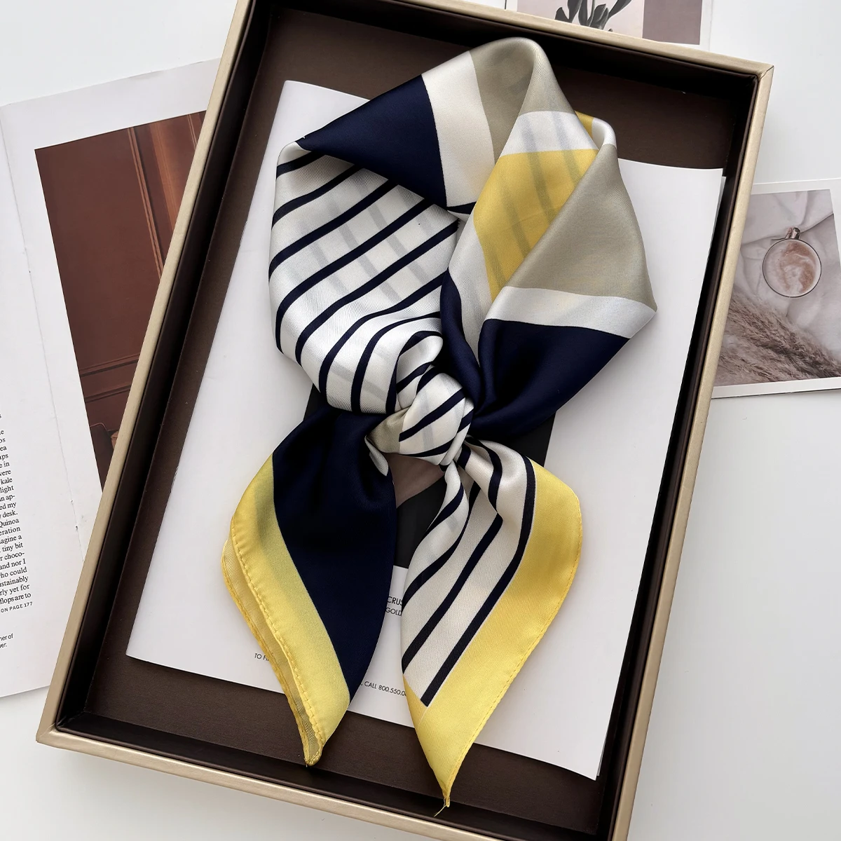 Women Fashion Necktie - 70 см женский мягкий атласный квадратный