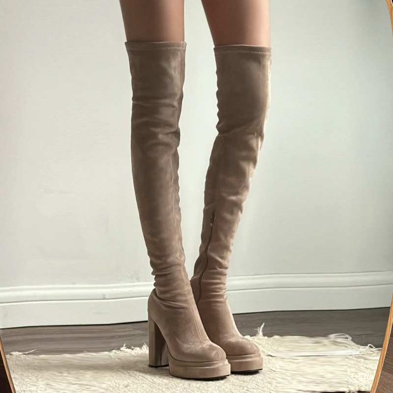 Women'S Fashion Knee High Boots - Женские модные ботфорты для ночного клуба,