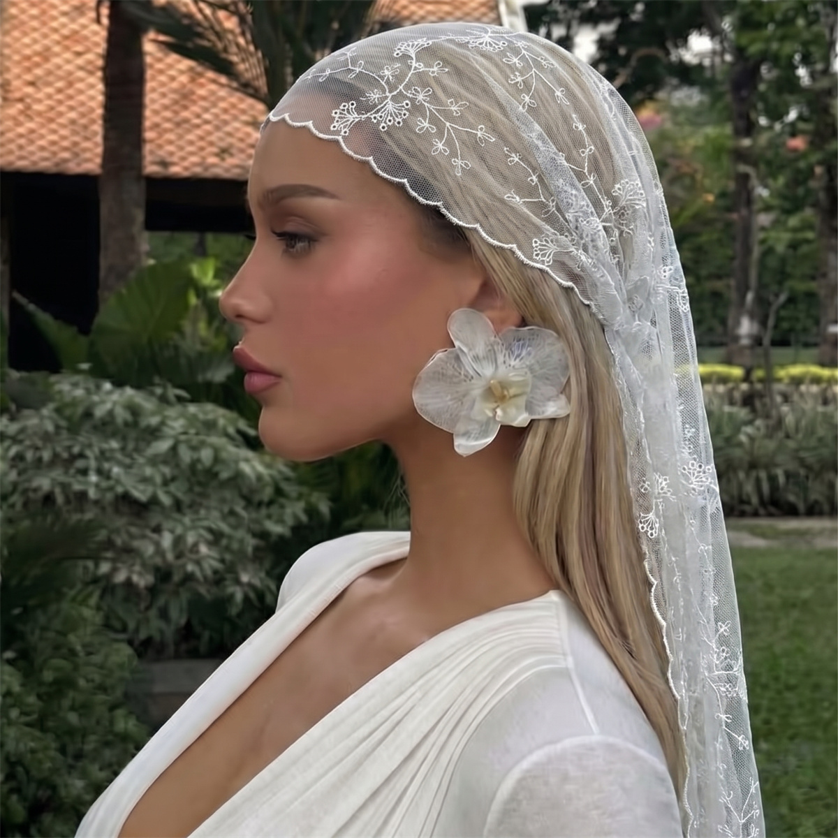Белый кружевной сетчатый плато – обзор и цена Women Fashion Necktie
