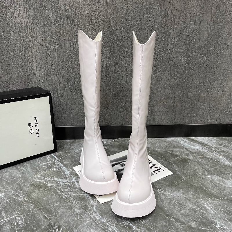Новые женские простые однотонн – обзор и цена Women'S Fashion Knee High Boots