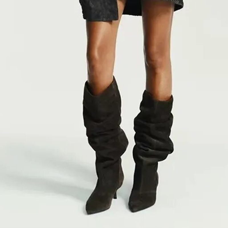 Liyke Runway Fashion Плиссиров – обзор и цена Women'S Fashion Knee High Boots